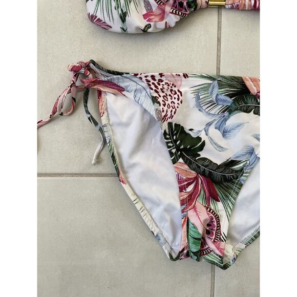 Kian D. Swim String Bikini Set Triangle Multicolor Floral Swimwear - Picture 4 of 9